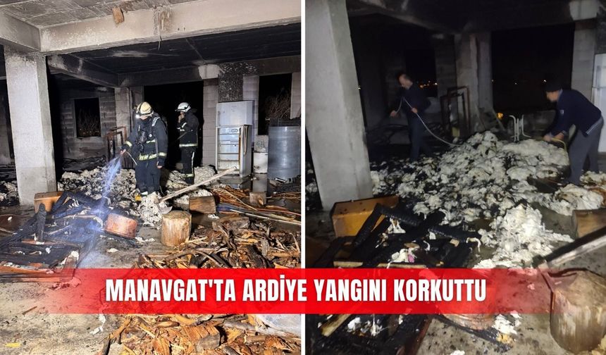 Manavgat'ta ardiye yangını korkuttu