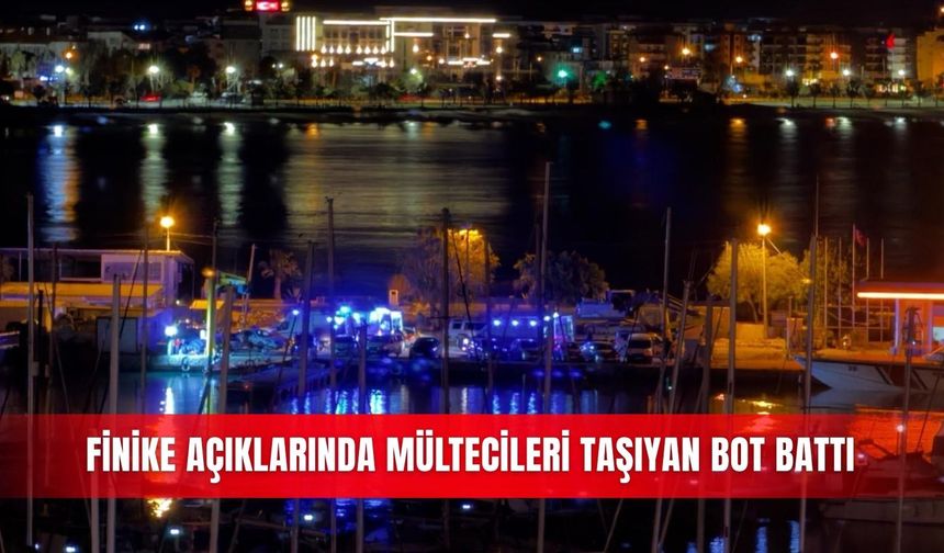 Finike açıklarında mültecileri taşıyan bot battı
