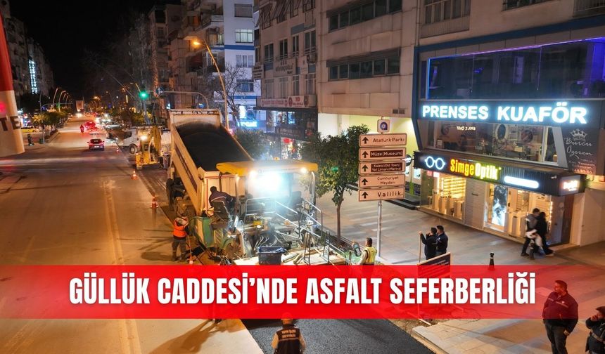 Güllük Caddesi’nde asfalt seferberliği