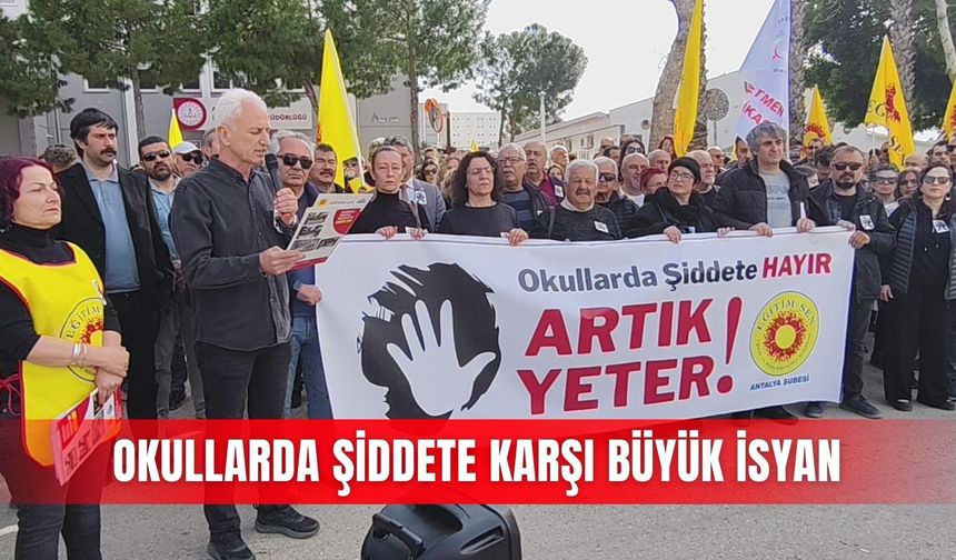 Okullarda şiddete karşı büyük isyan