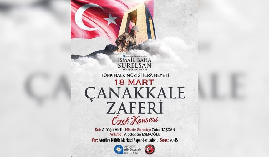 Antalya'da Çanakkale Zaferi konseri