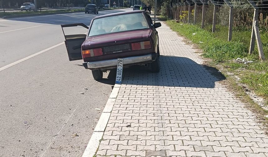 Kaza yapan araçta yasaklı madde bulundu