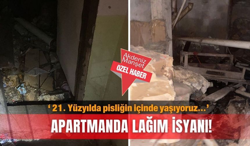 ‘ 21. Yüzyılda pisliğin içinde yaşıyoruz…’ Apartmanda lağım isyanı!