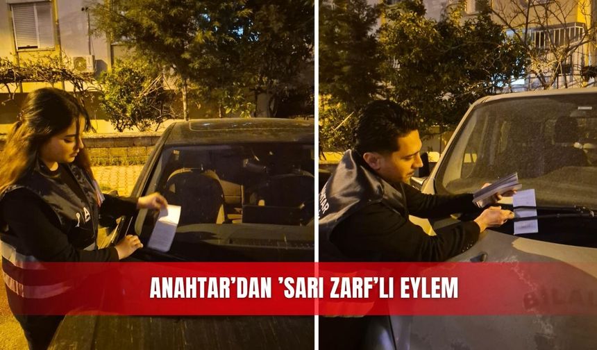 Anahtar'dan  ’sarı zarf’lı eylem