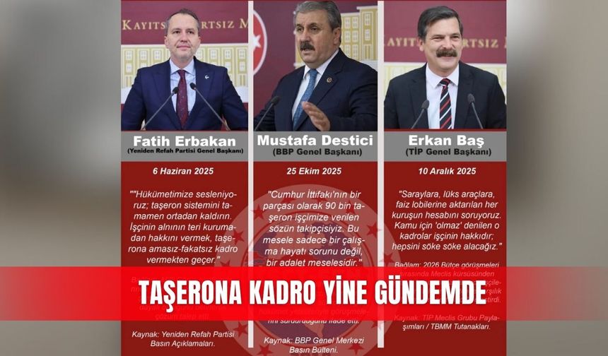 Taşerona kadro yine gündemde
