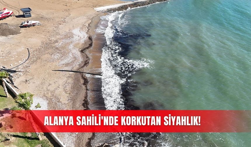 Alanya Sahili'nde korkutan siyahlık!
