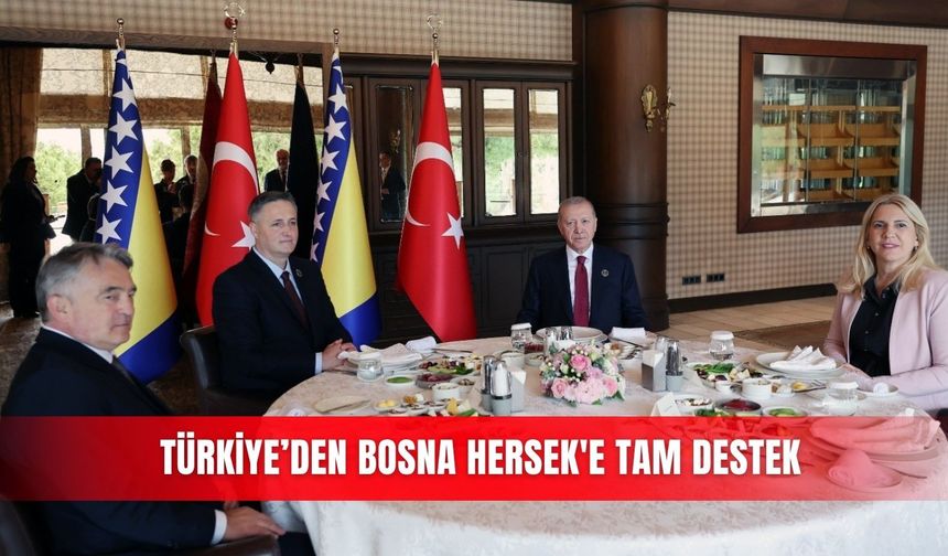 Türkiye’den Bosna Hersek'e tam destek