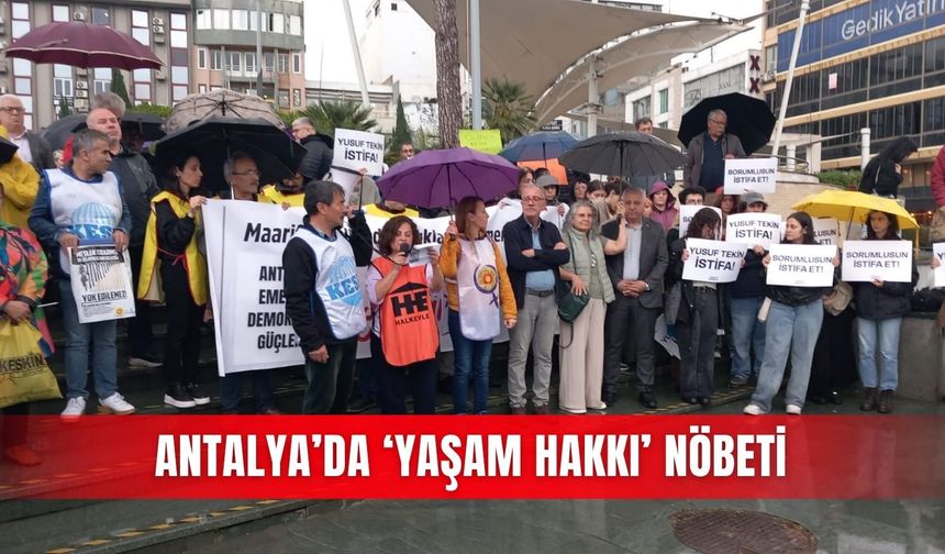 Antalya’da ‘yaşam hakkı’ nöbeti