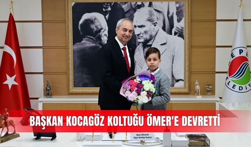 Başkan Kocagöz koltuğu Ömer'e devretti