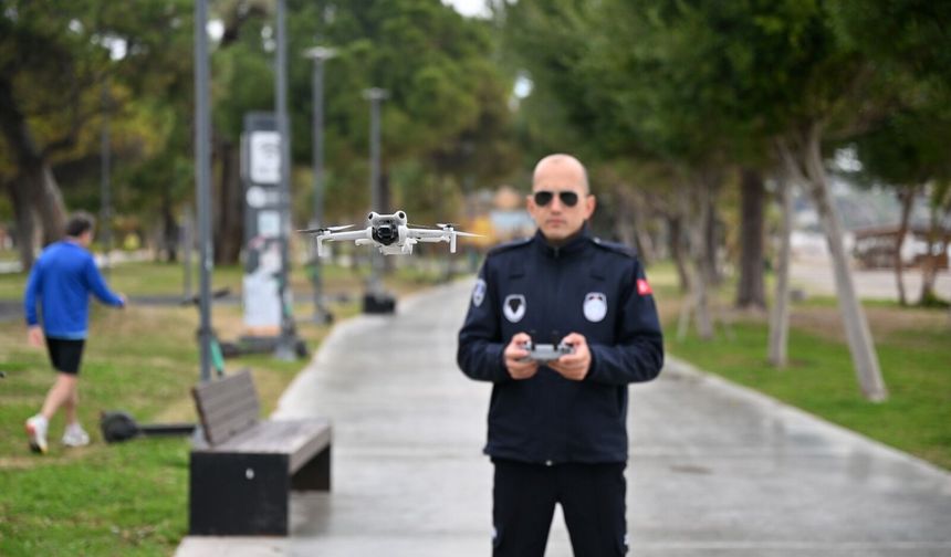 Büyükşehir zabıtasından dronla denetim