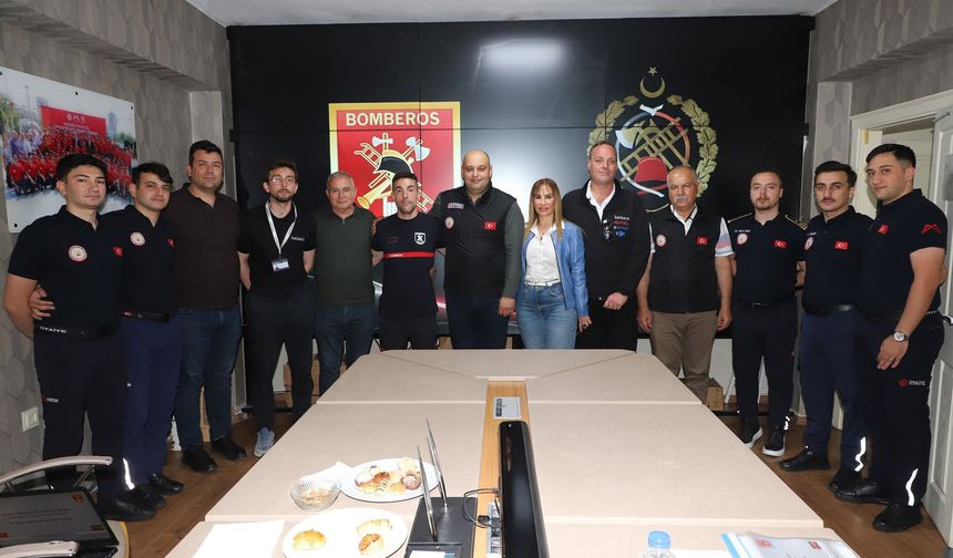 İspanyol heyetten Mersin İtfaiye Dairesi 'ne ziyaret