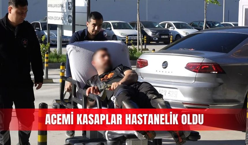 Acemi kasaplar hastanelik oldu