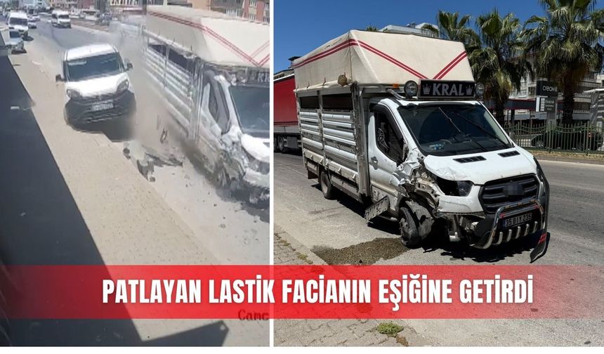 Patlayan lastik facianın eşiğine getirdi