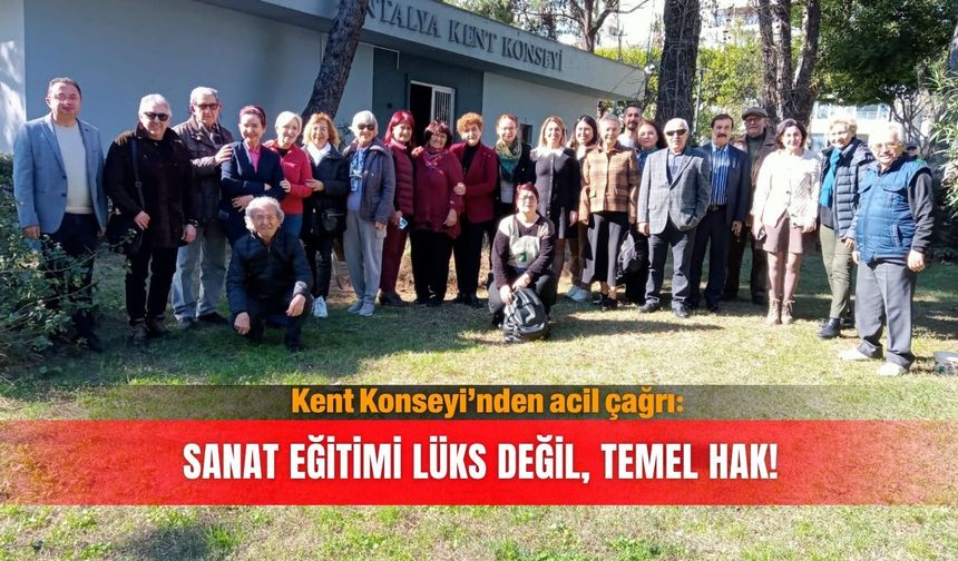 Kent Konseyi’nden acil çağrı: Sanat eğitimi lüks değil, temel hak!
