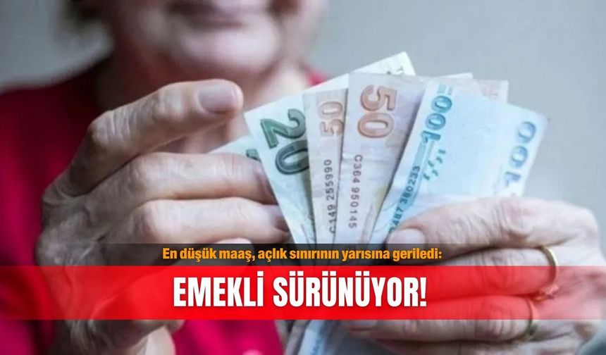En düşük maaş, açlık sınırının yarısına geriledi: Emekli sürünüyor!