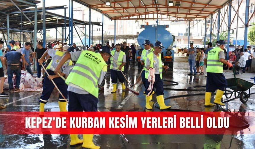 Kepez’de kurban kesim yerleri belli oldu