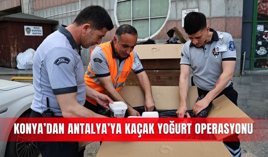 Konya’dan Antalya’ya kaçak yoğurt operasyonu