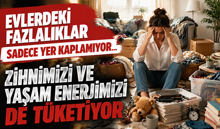 Evlerdeki fazlalıklar sadece yer kaplamıyor…Zihnimizi ve yaşam  enerjimizi de tüketiyor