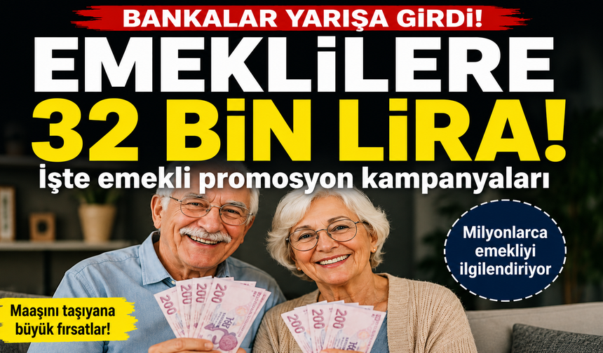 Emekliye 32 bin TL müjdesi! Bankalar promosyon yarışına girdi