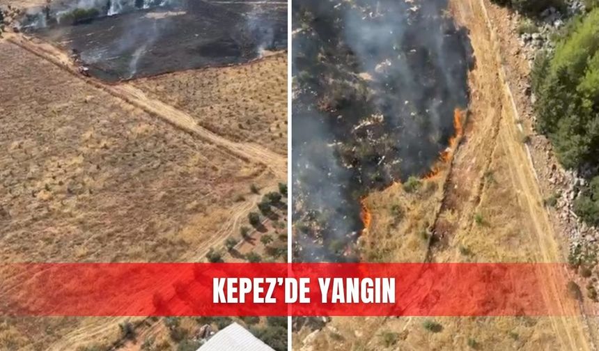 Kepez’de yangın
