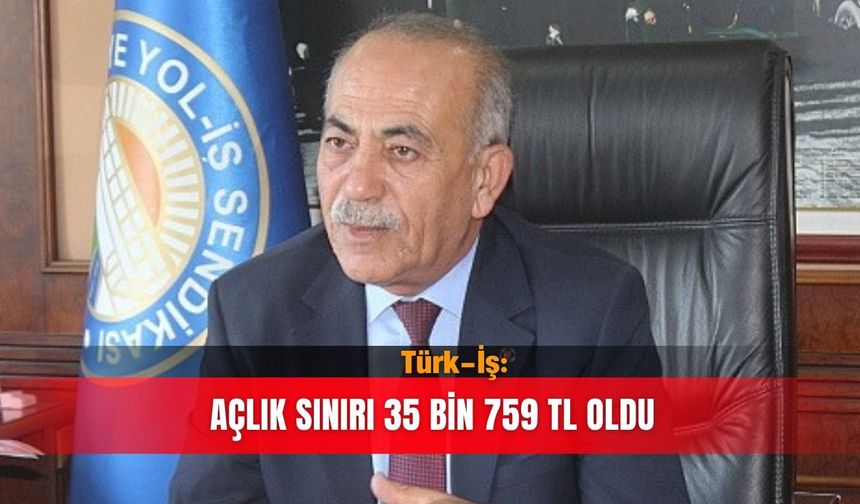 Türk-İş: Açlık sınırı 35 bin 759 TL oldu