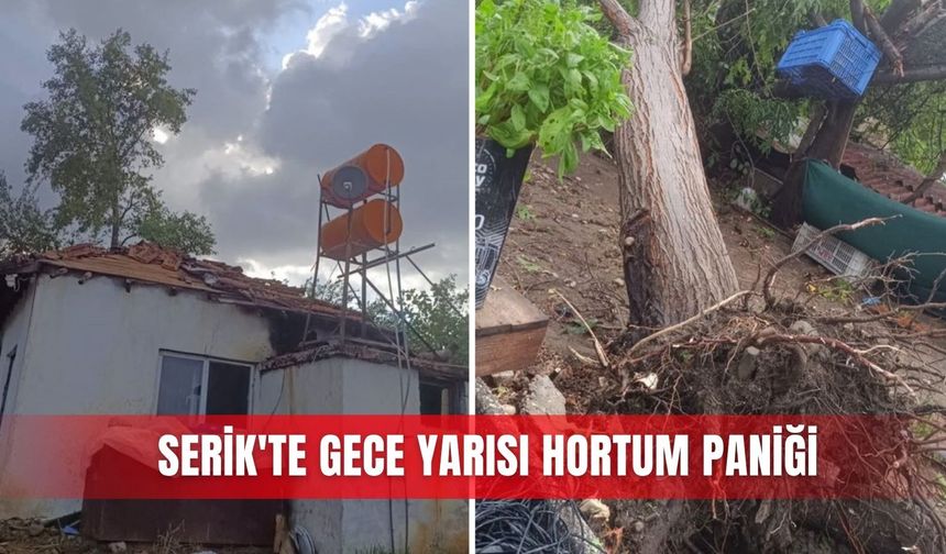 Serik'te gece yarısı hortum paniği