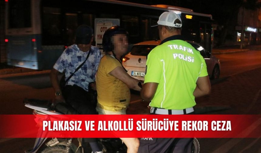 Plakasız ve alkollü motosiklet sürücüsüne ceza