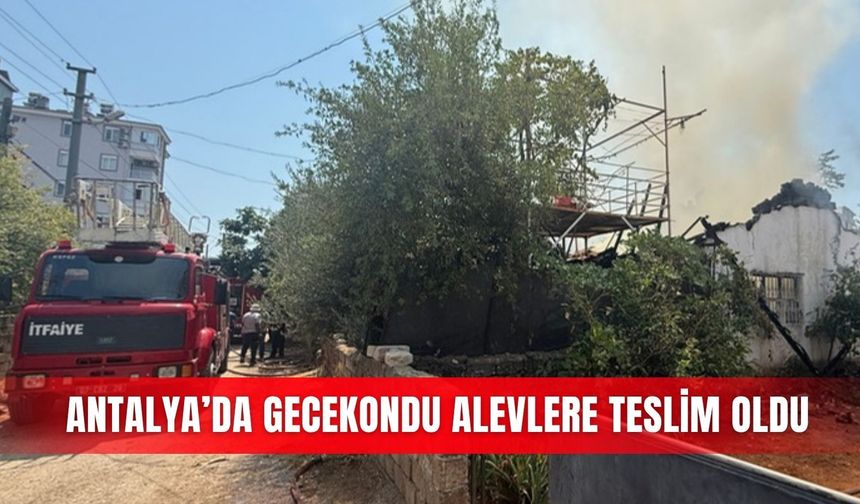 Antalya’da gecekondu alevlere teslim oldu
