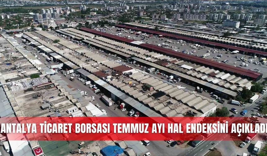 Antalya Ticaret Borsası Temmuz ayı hal endeksini açıkladı