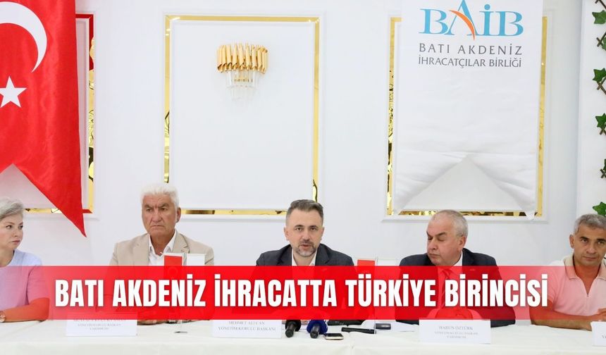 Batı Akdeniz ihracatta Türkiye birincisi