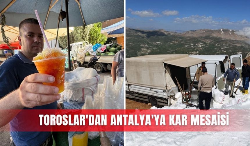 Toroslar'dan Antalya'ya kar mesaisi