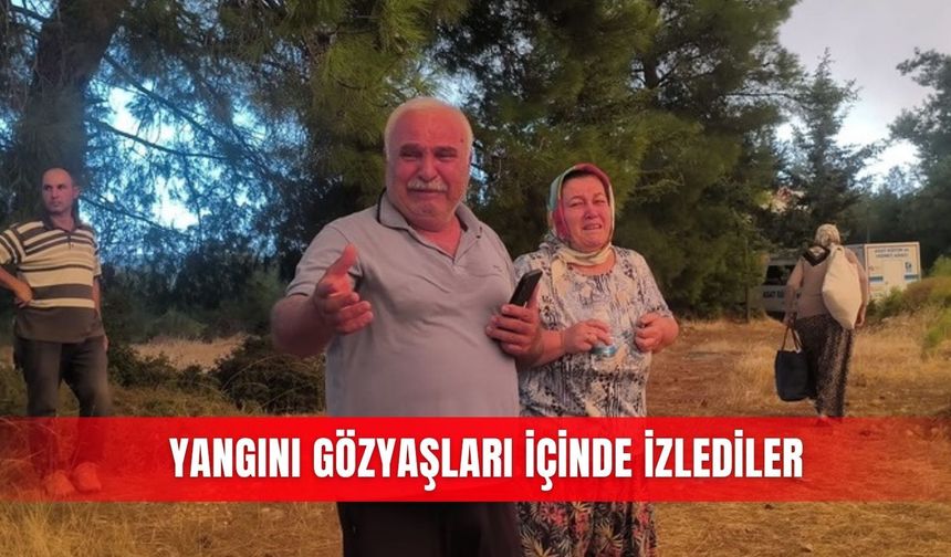 Yangını gözyaşları içinde izlediler