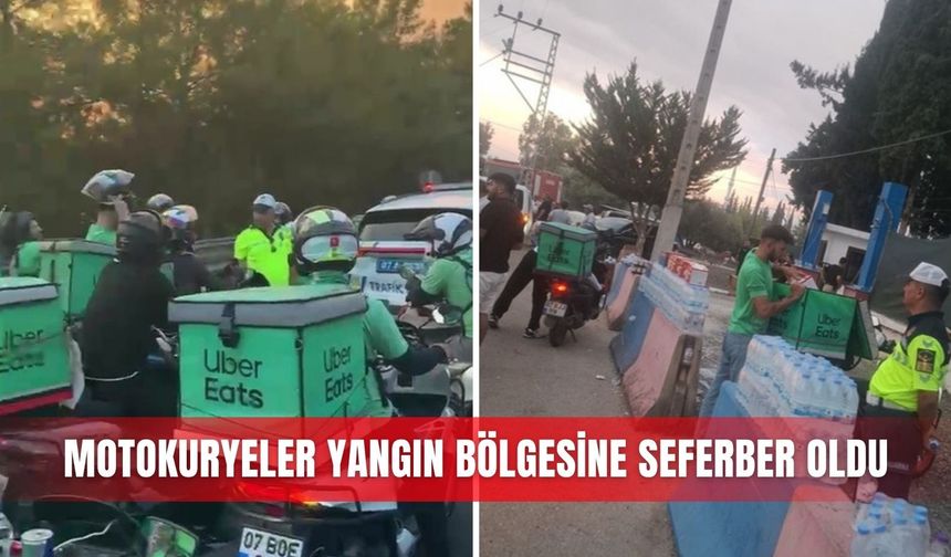 Motokuryeler yangın bölgesine seferber oldu