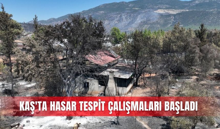 Kaş'ta hasar tespit çalışmaları başladı