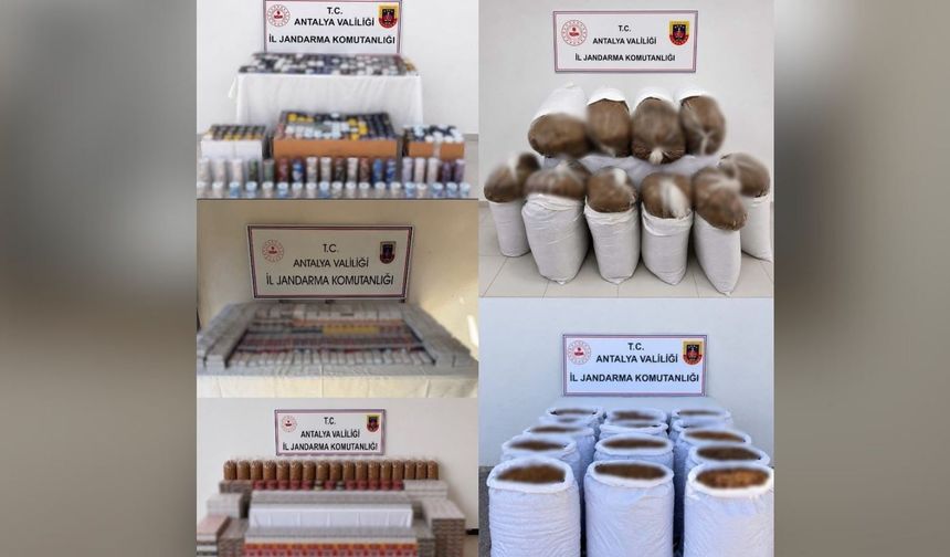 Antalya’da tonlarca kaçak tütün