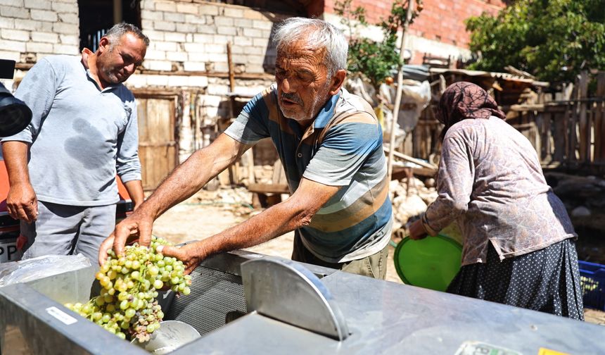 Üzüm üreticilerine makine desteği