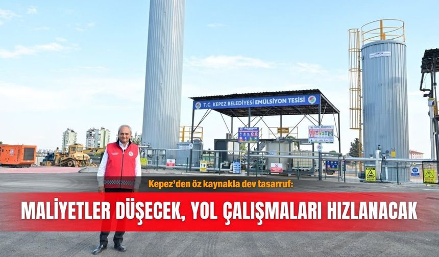 Kepez’den öz kaynakla dev tasarruf: Maliyetler düşecek, yol çalışmaları hızlanacak