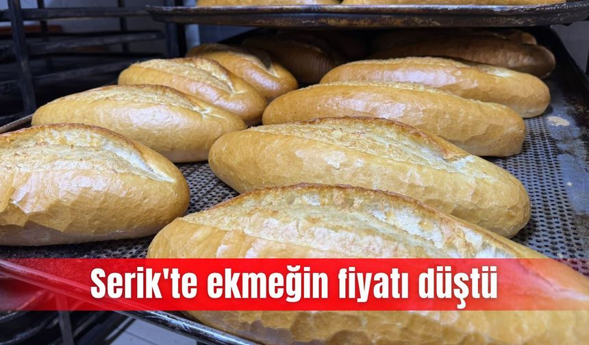 Serik'te ekmeğin fiyatı düştü