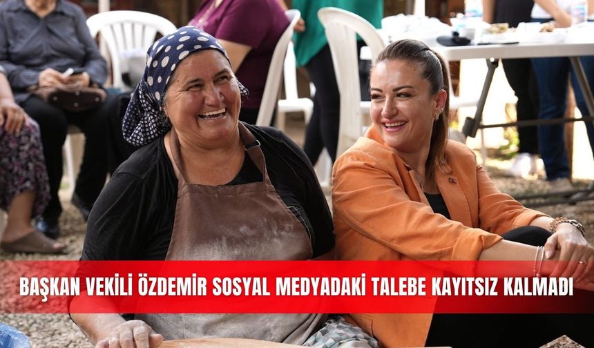 Başkan Vekili Özdemir sosyal medyadaki talebe kayıtsız kalmadı