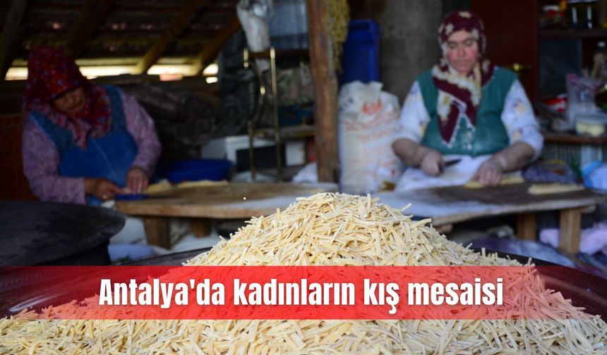 Antalya'da kadınların kış mesaisi